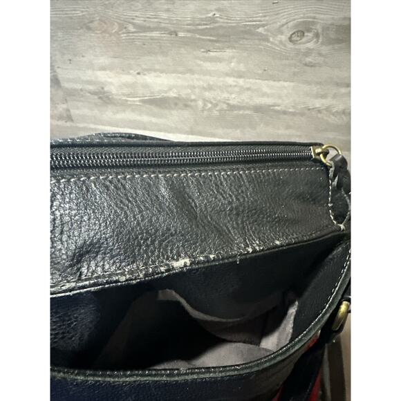 The Sak Black Pebbled Leather Shoulder Bag Purse Tote - Picture 9 of 11